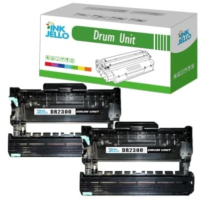 Image of InkJello Compatible Drum Unit Replacement for Brother DCP L2500D L2520DW L2540DN HL L2300D L2340DW L2360DN L2365DW L2700DW MFC L2720DW L2740DW DR2300 (2 Pack)