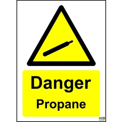 Image of Danger Propane Cylinder Safety Sign 1.2mm Rigid Plastic 300mm x 200mm