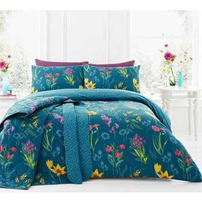 Image of Ingrid Easy Care Duvet Cover Set Teal, King