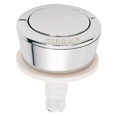 Image of Wirquin 10724090 Jollyflush Single Flush Chrome Toilet Push Button 19007001, Multi Colour