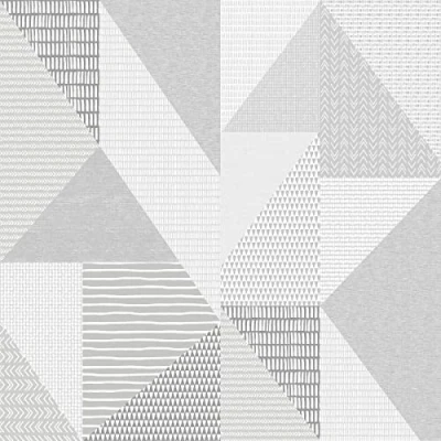 Image of Catherine Lansfield Larsson Geo Wallpaper Grey