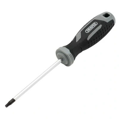 Image of Draper TX Star Soft Grip Screwdriver, T20 x 100mm 13402 Magnetic Tip, CRV Blade