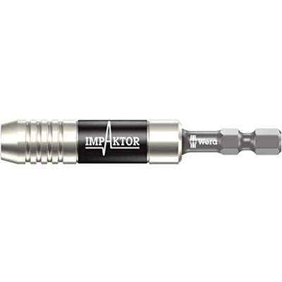 Image of Wera 05057675001 897/4 Impaktor TriTorsion Bit Holder, Silver, 1/4 x75 mm