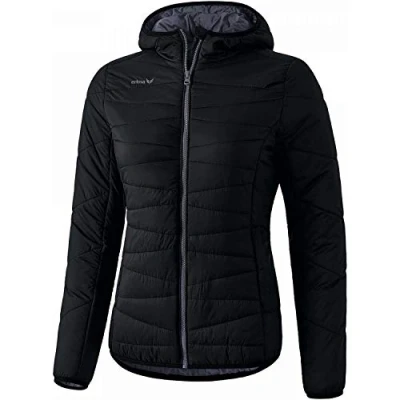 Image of Erima Women&#039;s Outdoor Basics Quilted Jacket Black/Dark Grey, Size 34