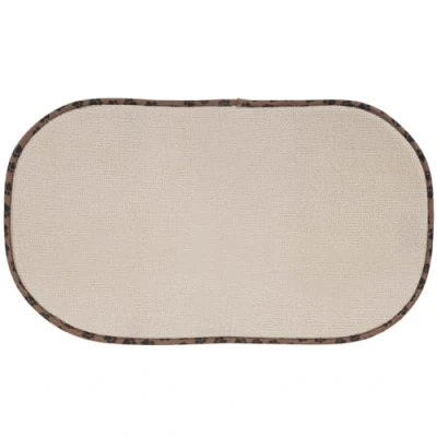 Image of VFM Dog Pet Bowl Mat Microfibre, Cat Feeding for Floors and Surfaces, Absorbent Mat, Towel. 48cm x 28cm
