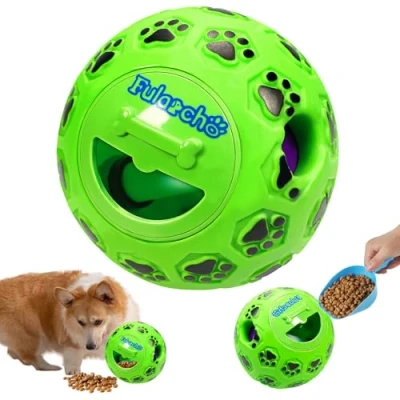 Image of Dikeiuta Dog Toy Ball Dispenser Interactive Toys for Dogs Squeaky Indestructible Treat Indoor &amp; Outdoor
