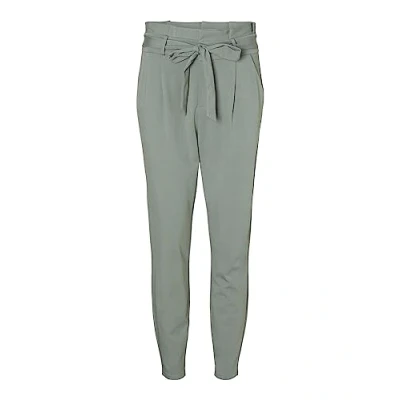 Image of Vero Moda Women&#039;s Vmeva Hr Loose Paperbag Pant Noos Trouser, Laurel Wreath, S UK