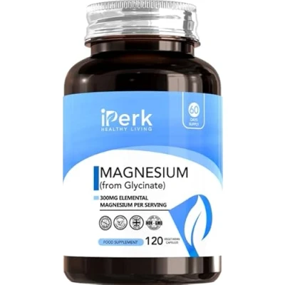 Image of Magnesium Glycinate Capsules Provide 300 mg of Pure Elemental Per Serving 120 Vegan Caps Supplement Non GMO, Dairy &amp; Gluten Free