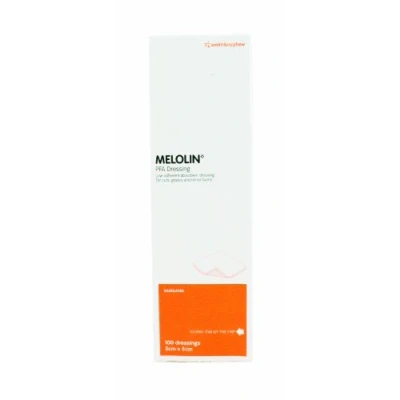 Image of St John Ambulance Supplies Melolin Cushioned Dressing Pad 5 x 5cm Pack of 100
