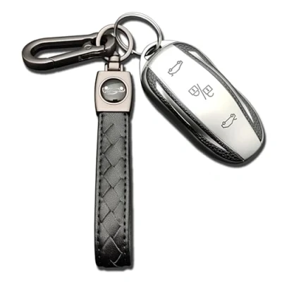 Image of TANDRIVE Key Fob Cover Holder for Tesla Model Y 3 (S X)，Silver