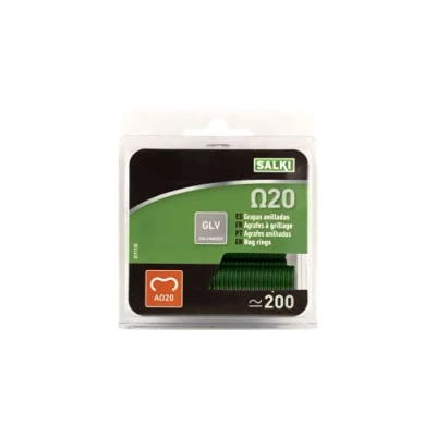 Image of Salki Omega 20 Fence Staples, Green, Set of 200 Pieces