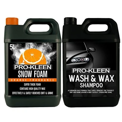 Image of 5 Litres Pro Kleen Professional Gold Edition Car Wash and Carnauba Wax with Orange Snow Foam