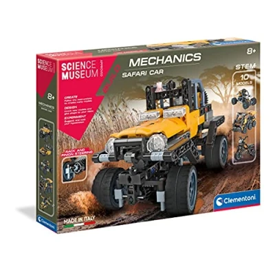 Image of Clementoni 61539 Jeep Safari Mechanics Kit for Children Ages 8 Years Plus, Multi Coloured