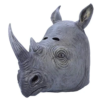 Image of Bristol Novelty BM445 Rhino Mask, One Size