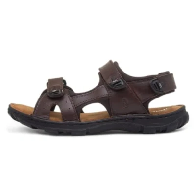 Image of Hush Puppies Avery Mens Brown Leather Sandals Size 9 UK