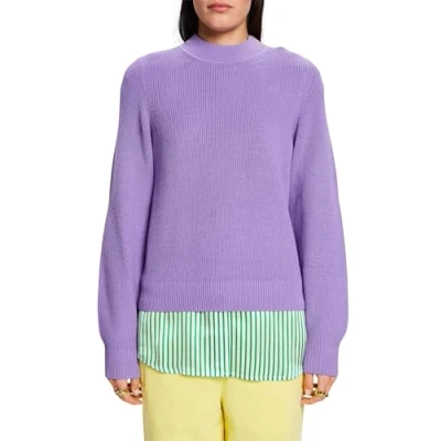Image of ESPRIT Women&#039;s 103EE1I342 Pullover Sweater, 560/LILAC, XS