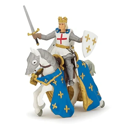 Image of PAPO HISTORICALS Tiere 39841 Saint Louis and his Horse Figurine, Multicolour