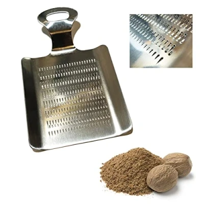 Image of Worldtrade Parmesan Grater for Cheese, Zester Lemon, Nutmeg, Ginger, Chocolate, Garlic, Vegetable, Fruit, Stainless Steel, Dishwasher Safe, Fine and Coarse Blade