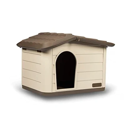 Image of Rosewood Outdoor Cat, Dog and Rabbit House, Pet Kennel Shelter Brown