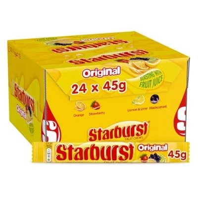 Image of Starburst Chewy Fruit Flavoured Sweets 45g (Pack of 24) 121537