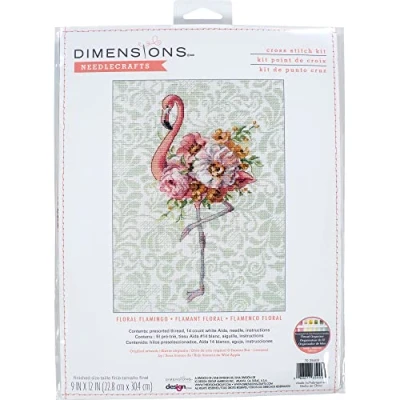 Image of Dimensions Animal Counted Cross Stitch Set, Cotton, 14 Cnt. White Aida, 9&quot; x 12&quot;