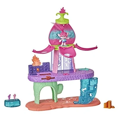 Image of DREAMWORKS TROLLS World Tour Blooming Pod Stage Musical Toy, Plays 3 Different Songs, Playset for Girls and Boys 4 Years Up