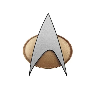 Image of FAMETEK Star Trek The Next Generation Chirping Communicator Badge, TNG ComBadge NON BLUETOOTH Version, Memorabilia, Gifts and Collectibles