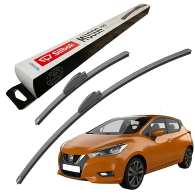 Image of SIlbak WIndscreen WIpers, for NISSAN MICRA (01/2017 ONWARDS) WIper Blades, 650mm/350mm