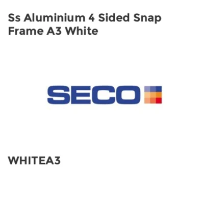 Image of Stewart Superior A3 Aluminium 4 Sided 25mm Front Loading Picture/Poster Snap Frame White