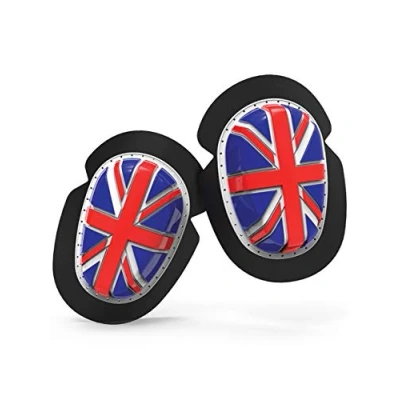 Image of Oxford Union Jack Motorcycle Motorbike Knee Sliders OX675, Black