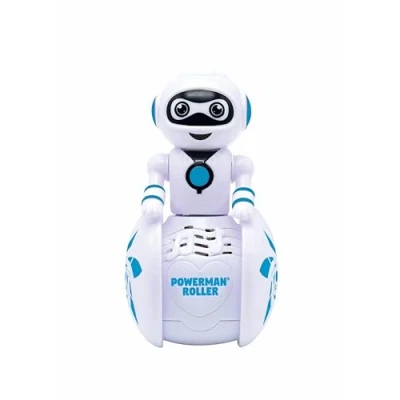 Image of LEXIBOOK, Powerman Roller, My tumble robot, Light and sound effects, Built in gyroscope, ROB01, White/Blue