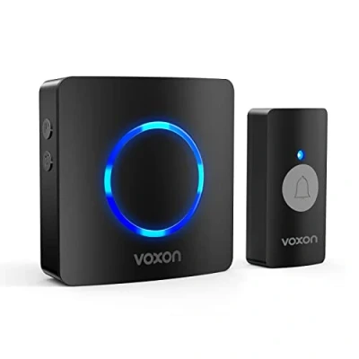 Image of Wireless Doorbell, VOXON Waterproof Plug in Doorbell with 400M Range, Cordless Door Bell, LED Flash, 38 Melodies, 4 Level Volume, Mute Mode [Energy Class A+++]