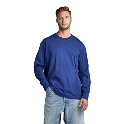 Image of G STAR RAW Men&#039;s Back Graphic Boxy T Shirt, blue (ballpen D22822 B255 1822), S