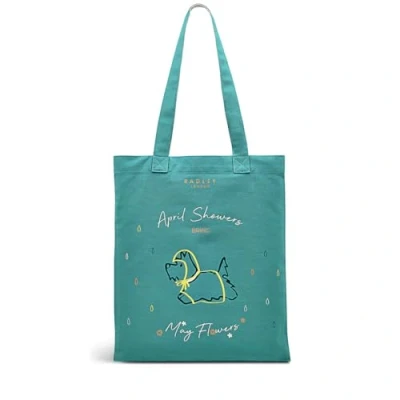 Image of RADLEY London Womens Girls April Showers Responsible Medium Tote Bag in Ocean Green