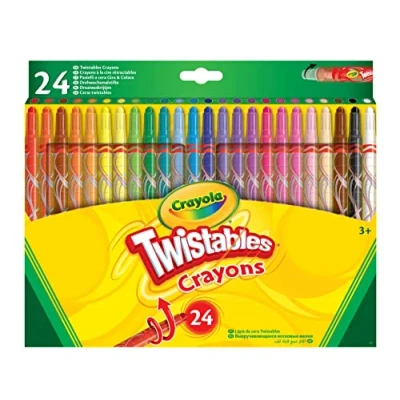 Image of CRAYOLA Twistables Colouring Crayons Assorted Colours (Pack of 24), Simply Twist for More Fun No Need to Sharpen! Ideal Kids Aged 3+