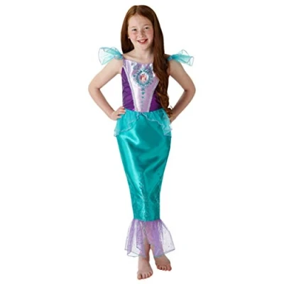 Image of Rubie&#039;s 640717 Official Disney Princess Ariel Gem Costume, Girls, Age 9 10 Years, Height 140 cm