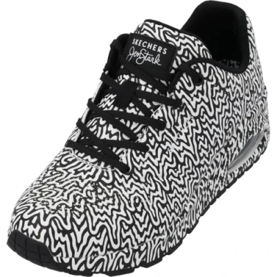 Image of Skechers Sport UNO Trainers black/white, Women&#039;s, Size: 4, Black/white Pu