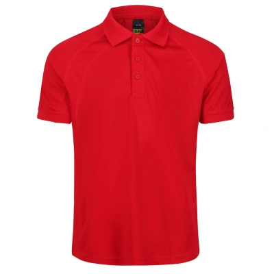Image of Regatta Mens Contrast Coolweave Polo Shirt (Classic Red/Black) Size Medium