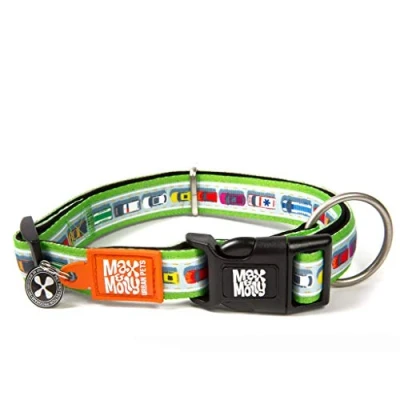Image of Max &amp; Molly Dog Puppy Collar with Power Buckle, Fun Style for Small, Medium, Large Dogs Puppies, Waterproof, Comfortable, Adjustable, Includes Gotcha QR Code Pet ID