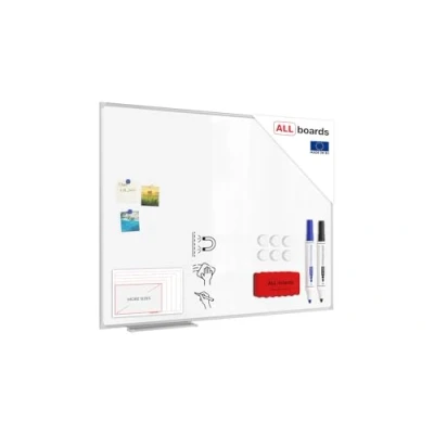 Image of ALLboards Whiteboard with Aluminium Frame 120x90cm(1200x900mm), Magnetic Board Dry Wipe Erase