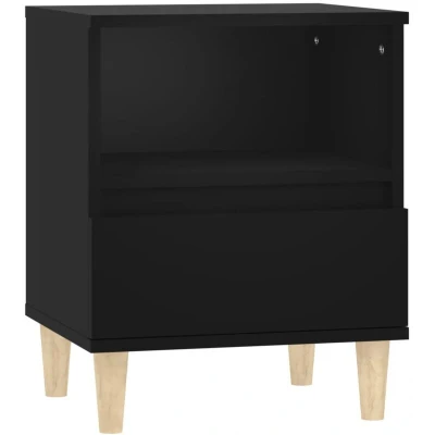 Image of vidaXL Bedside Cabinet Black 40x35x50 cm
