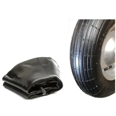 Image of Wheelbarrow Rubber Tyre + Inner Tube 8&quot; 4.00 8 also Trucks, Trolleys, Carts