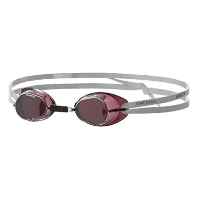 Image of Speedo Unisex Sweedish Swimming Goggles Classic Design, Smoke/Silver, One Size