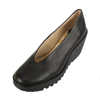 Image of Yaz Leather Women&#039;s Wedge Heel Shoes