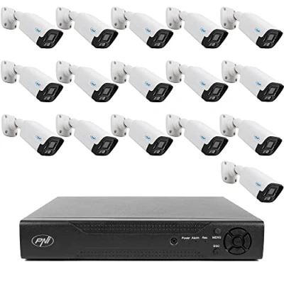Image of NVR PNI House IP716 video surveillance package and 16 IP125 cameras with IP, 5MP