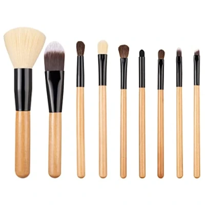 Image of LaRoc Smooth Coverage Makeup Brushes, 9pcs Make Up Set Premium Synthetic Concealer, Blush, Liquid, Powder &amp; Cream Foundation Brush and Eye Brushes