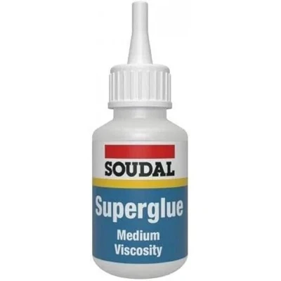 Image of Soudal Medium/High Viscosity Super Glue Cyanoacrylate Adhesive Superglue Genuine High End Industrial Use (Medium (20g))