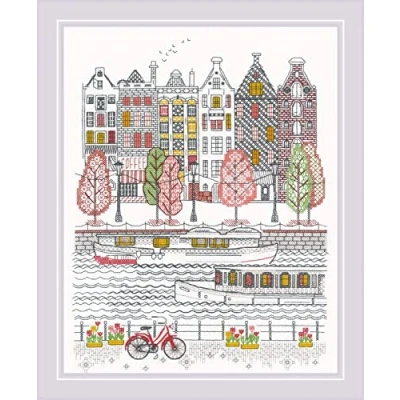 Image of Riolis Counted Cross Stitch Kit 9.5&quot;X11.75&quot; City On Water (14 Count)