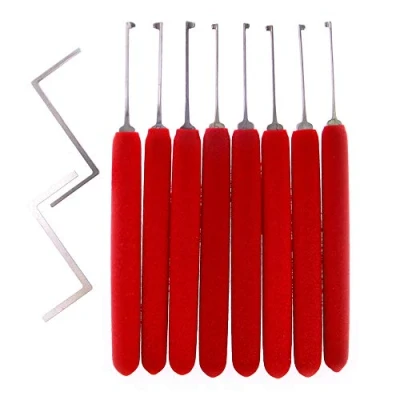 Image of Loboo Idea 10 Pieces Door Lock Opener Locksmith Practice Unlocking Tool Set, Dimple Kaba Pick Set Tools, Padlock Keys Remove Tools with Picks