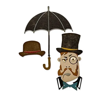 Image of Sizzix Thinlits Die 665202 The Gent by Tim Holtz 14 Pack, Multicolour, One Size